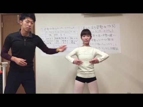 【サンプル動画】美しい立ち姿勢を作る　1日1分のセンタースクワット